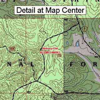 USGS Topographic Quadrangle Map   Hickory Flat, Mississippi (Folded 