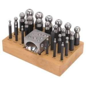 25 PIECE DOMING BLOCK PUNCH SET HAND STAMPING BRAND NEW  