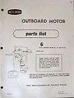 Vintage 1957 West Bend Outboard Parts Catalog 6 HP Model 6801