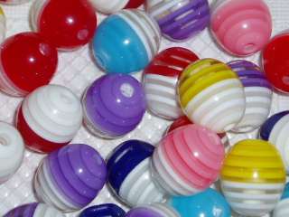 Adorable chubby striped Easter Egg beads for your boutique creations 