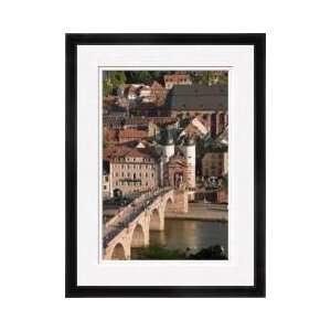 Bridge Over Neckar River Heidelberg Germany Framed Giclee Print