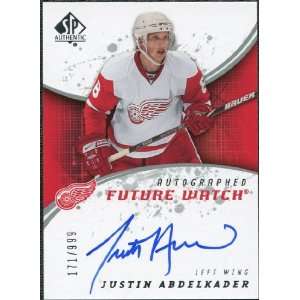   Watch #193 Justin Abdelkader Autograph /999 Sports Collectibles