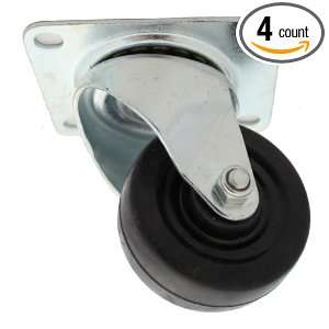 821 3 4   Set of 4   3 Swivel Casters Plate Mount Rubber Wheel with 