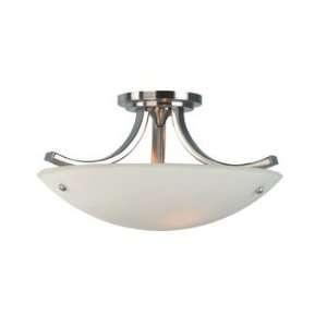 Murray Feiss Lighting SF189BS/PN Semi Flushed Fixture, Brushed Steel 
