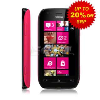   New SIM Free Factory Unlocked Nokia Lumia 710 Phone   Black/Fuchsia