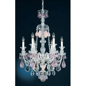   Rock Crystal 6 Light Single Tier Chandelier with Clear Rock Crystal