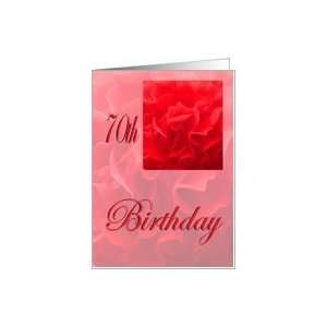  Happy 70th Birthday Dianthus Red Flower Card Toys & Games