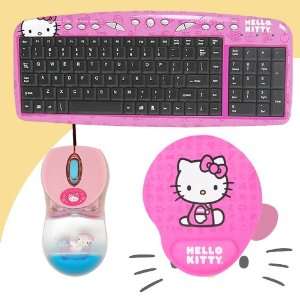   81409 + Hello Kitty Mouse Pad w/ Wrist Rest (Pink) #74709 PNK DavisMAX