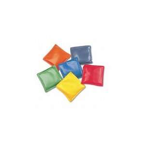  Vinyl covered bean bag set, 4 bags, 6 assorted color bags 