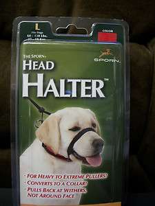Sporn Head Halter Large Red for Dogs New 708443345725  