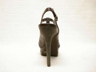 NIB JESSICA SIMPSON ELSO GRAY LEATHER STRAP SANDALS 8M  