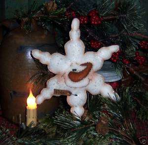 Primitive Christmas Snowflake Snowman Ornie Pattern 548  