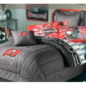  Tampa Bay Buccaneers Black Denim Full Size Comforter and 