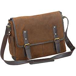 The Irwin Oil Rubbed Flap Over 15.6 Inch Leather Laptop Messenger Bag
