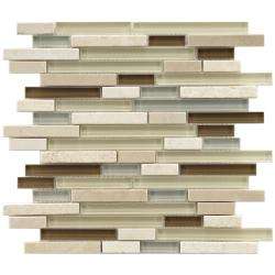   .75 in Reflections Piano York Glass/ Stone Mosaic Tile (Pack of 5