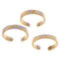 24k Yellow Gold plated Two tone Magnetic Toe Ring