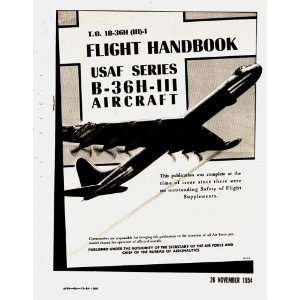  Convair B 36 H Aircraft Flight Manual Sicuro Publishing 