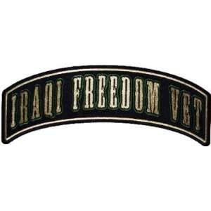  IRAQI FREEDOM VET Rocker Military VET Biker Vest Patch 