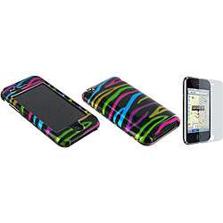 Apple iPhone 3G/ 3G S Black Rainbow Zebra Hard Case  
