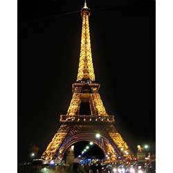     Eiffel Tower   night color Unframed Photo Print  