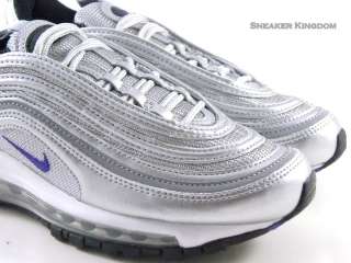 Nike Air Max 97 Silver/Purple/White Classic Running Trainers Work 