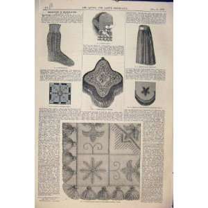  Dress Fashion Embroidery Millinery Cushion Glove 1876 