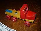 VINTAGE WOOD TOY TRUCK, MADE IN WEST GERMANY