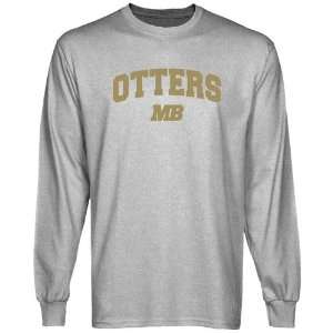 NCAA Cal State Monterey Bay Otters Ash Logo Arch Long Sleeve T shirt 