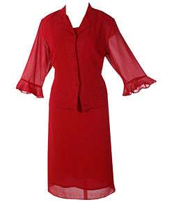 AKC 2 piece Red Jacket Dress  