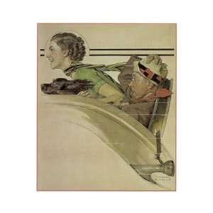 Rumble Seat by Norman Rockwell, 5x7 