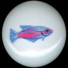 TROPICAL FISH #9 CERAMIC KNOBS Knob PULLS  