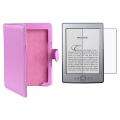 Purple Leather Case/ Screen Protector for  Kindle 4 