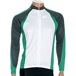 ETA Mens Long Sleeve Green/ White Cycling Jersey  