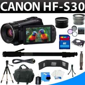 Canon Vixia Hf s30 Hfs30 32gb Internal Flash Memory Camcorder + 32gb 