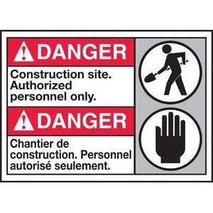 DANGER CONSTRUCTION SITE AUTHORIZED PERSONNEL ONLY (W/GRAPHIC) Sign 