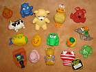 x16 pc LOT RUBBER TOYS Kermit The FROG Chicken COW Bear Hippo Monster 