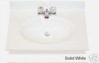 NEW WHITE CULTURED MARBLE VANITY TOP FOR BATH SINK 19  
