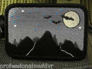 ill Gear Black Night Ops Zombie Bats Velcro Patch Molle/Badge/Airsoft 