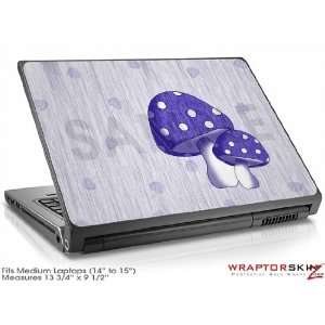  Medium Laptop Skin   Mushrooms Purple by WraptorSkinz 