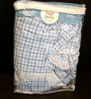Carters Crib Skirt   Blue and White Checked **NEW**  