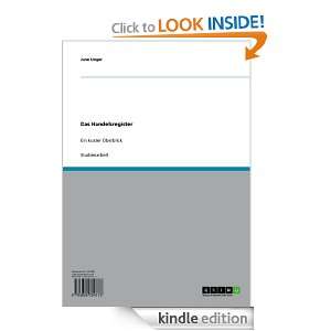 Das Handelsregister (German Edition) Jane Unger  Kindle 