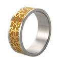 Stainless Steel Two tone Nature Print Band