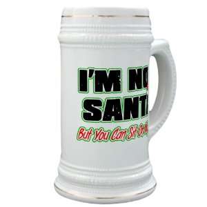   Glass Drink Mug Cup) Christmas Im Not Santa But You Can Sit On My Lap