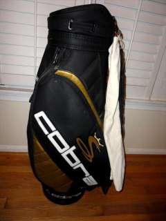   Staff Golf Bag Gold Black + Valuable bag & Cover Socks & Towel  