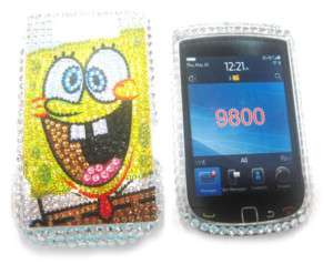 Spongebob Rhinestone Bling Case f Blackberry Torch 9800  