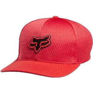 Fox Racing Fox Tech Mens Flexfit Casual Wear Hat/Cap   Red / X Small 