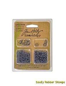 Tim Holtz 72 Lace Chain, 8 Jump Rings, & 4 Closures  