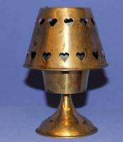 Vintage European Brass Candlestick Candle Holder Desk Lamp Shape 