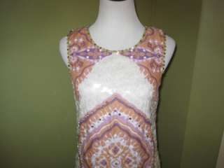 CREW Rhinestone Sequined Beaded Bazaar Shift Dress 6  