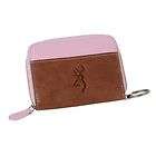 BROWNING LEATHER & PINK MINI ZIP COIN PURSE WALLET